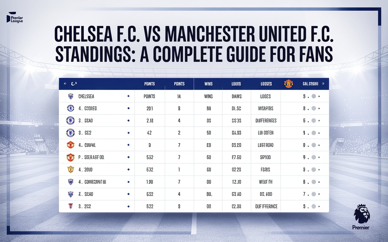 chelsea f.c. vs manchester united f.c. standings