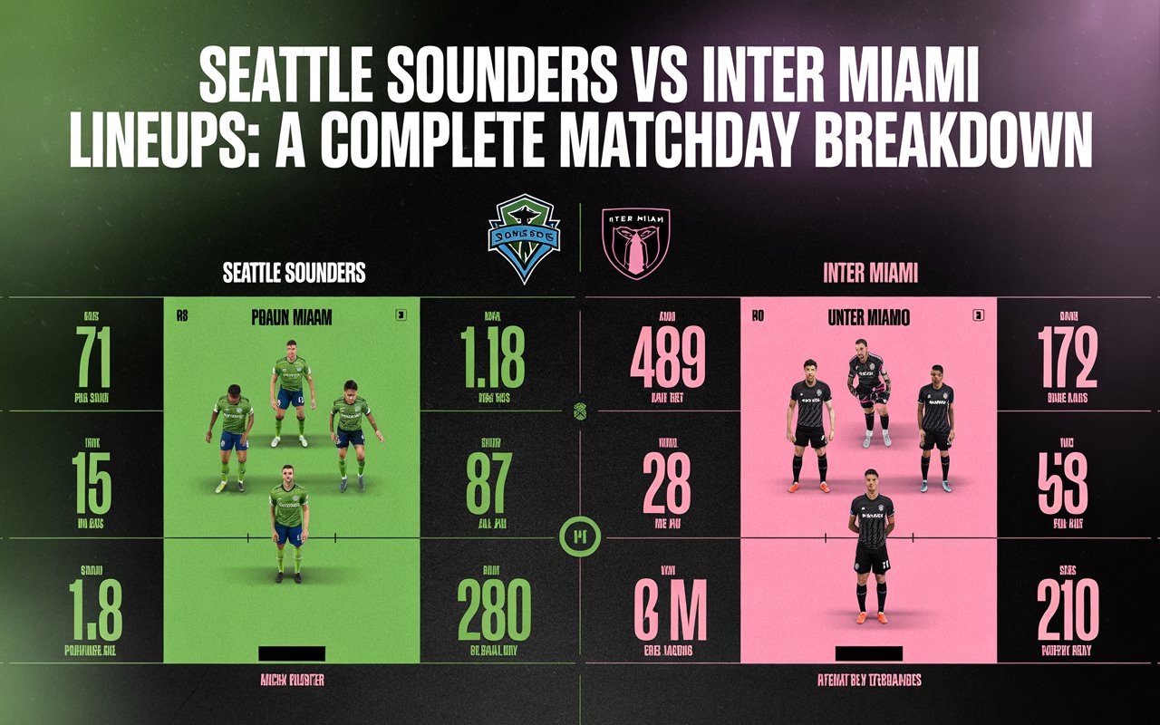 Seattle Sounders vs Inter Miami Lineups